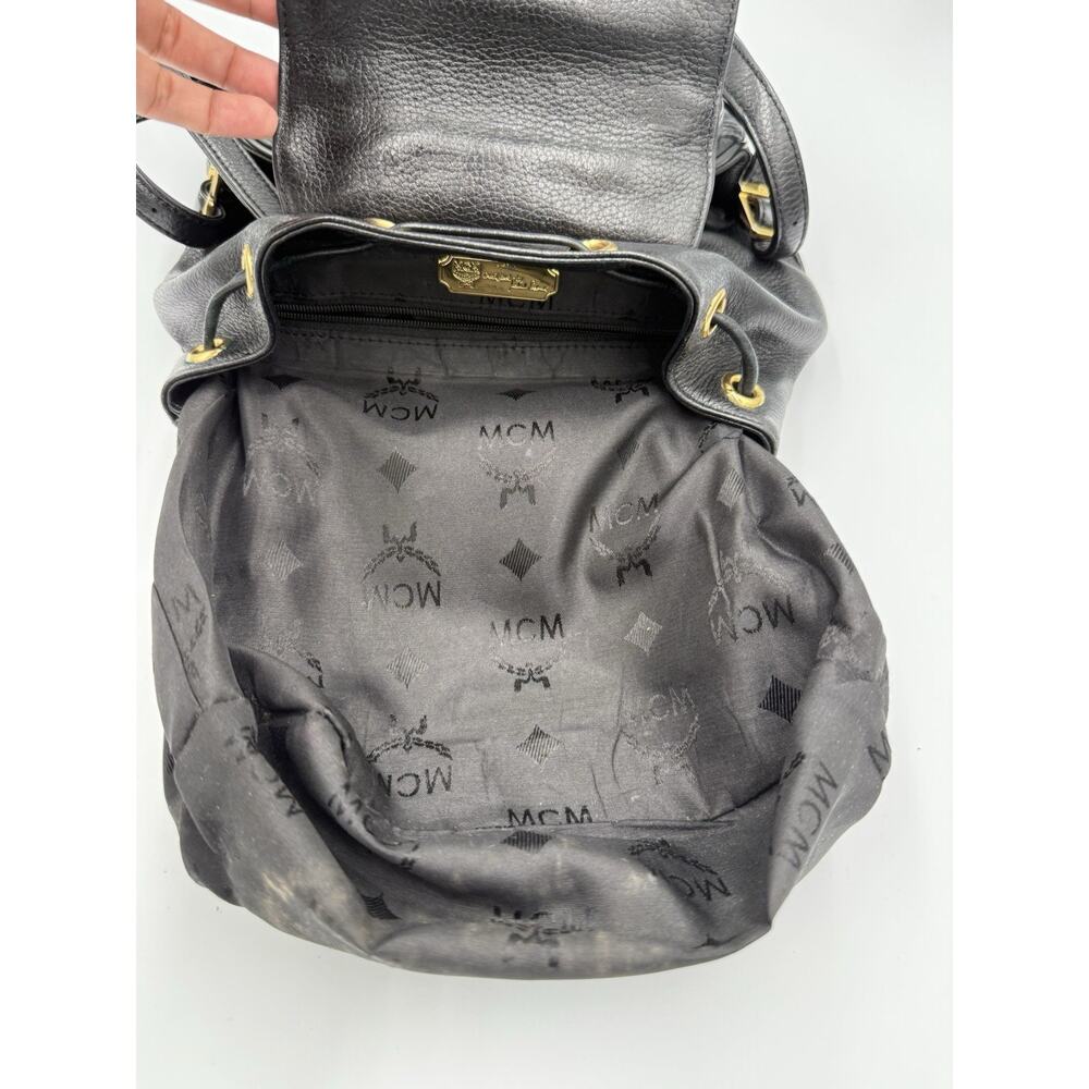 Authentic, Vintage MCM Leather Small Backpack - Made in Germany - Picture 13 of 16